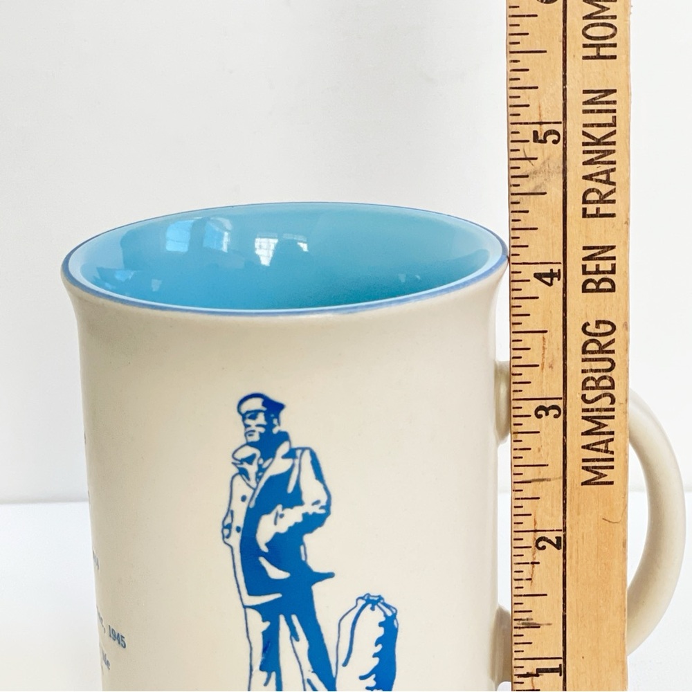 U.S. Navy Memorial Mug ©️1992 The Lone Sailor Military Veteran Coffee Cup - Picture 11 of 14